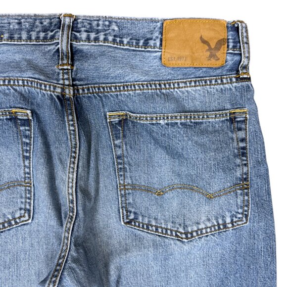Men's‎ AMERICAN EAGLE Relaxed Straight Jeans | Size 32X30 - Picture 4 of 11